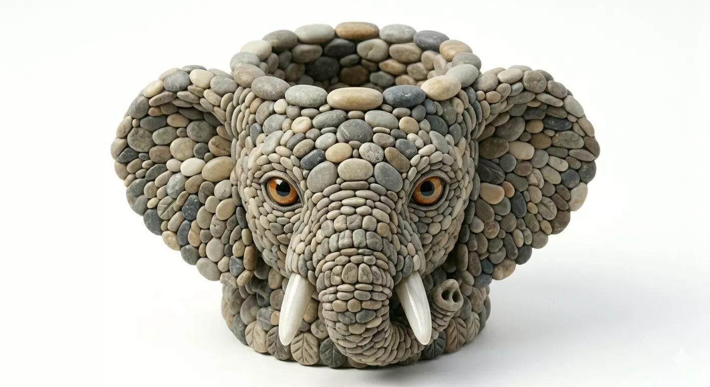 Elephant Pot Cover 3D Model 3D print model