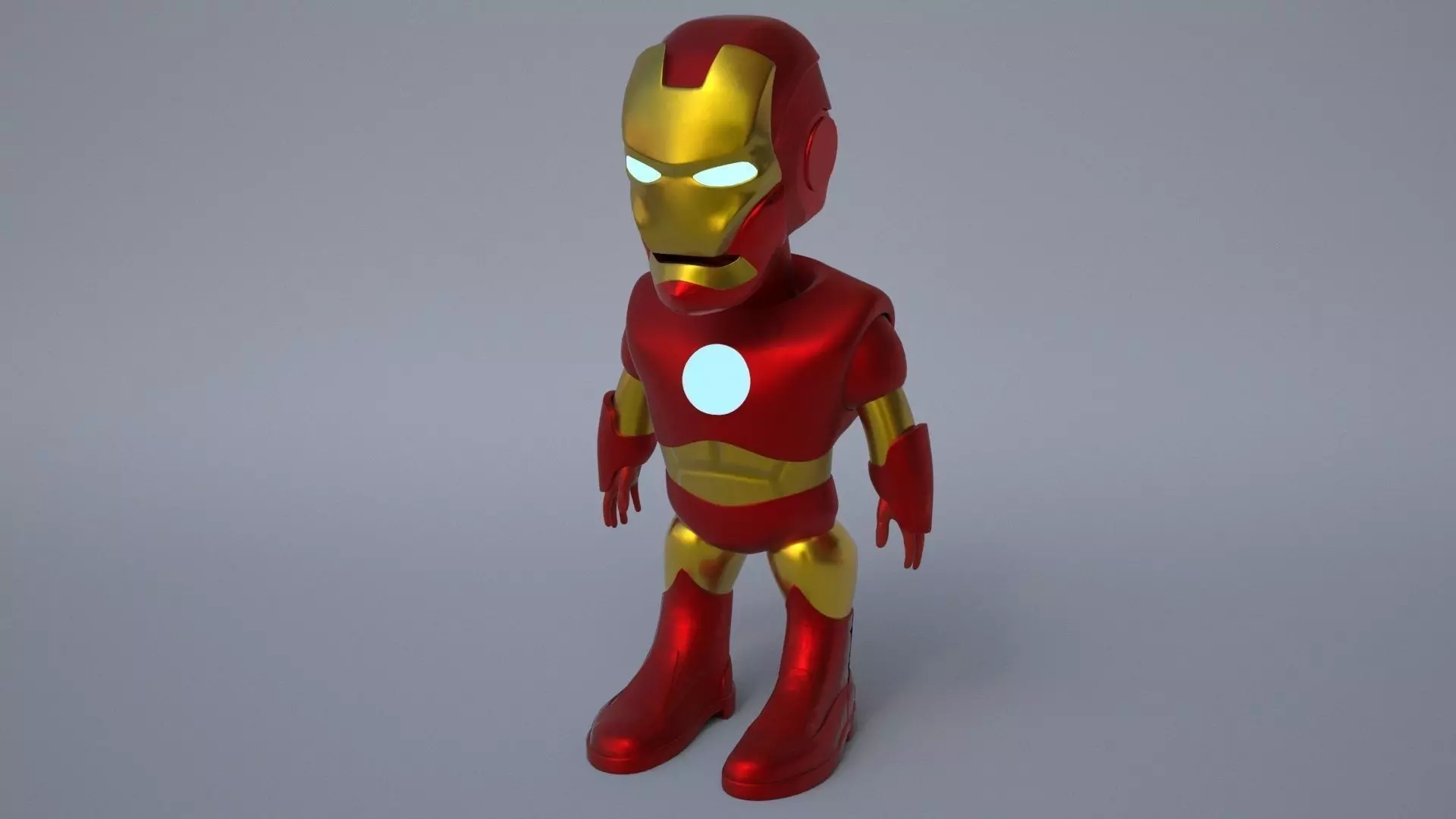 Chibi IronMan Low-poly 3D model_0