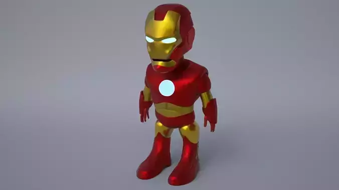 Chibi IronMan Low-poly 3D model