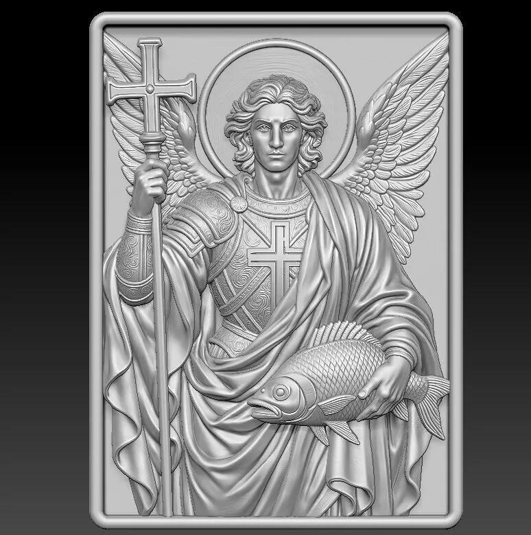 Saint Raphael Archangel Pendant 3D print model