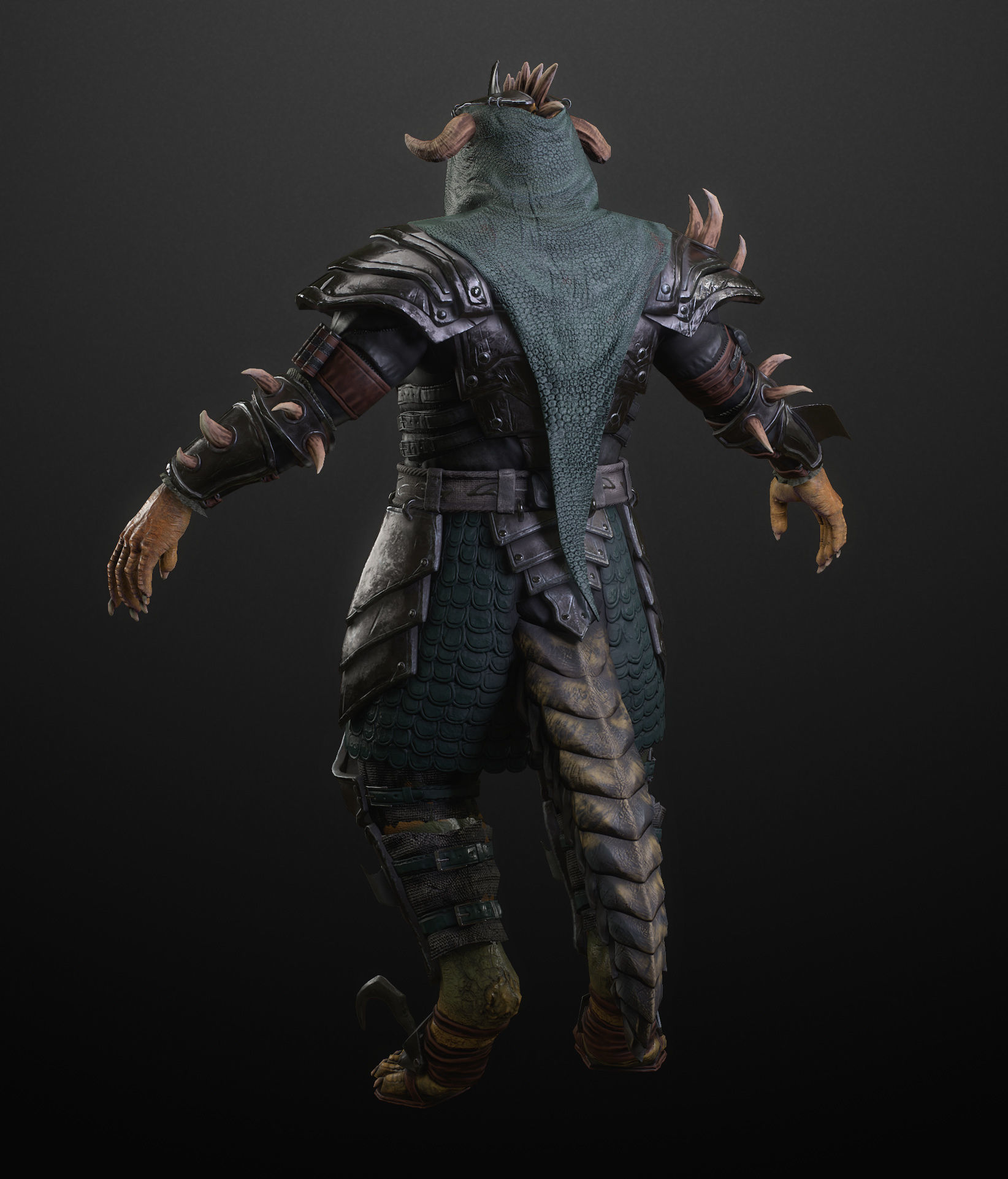 Argonian Shadow Scale Low-poly 3D model_5