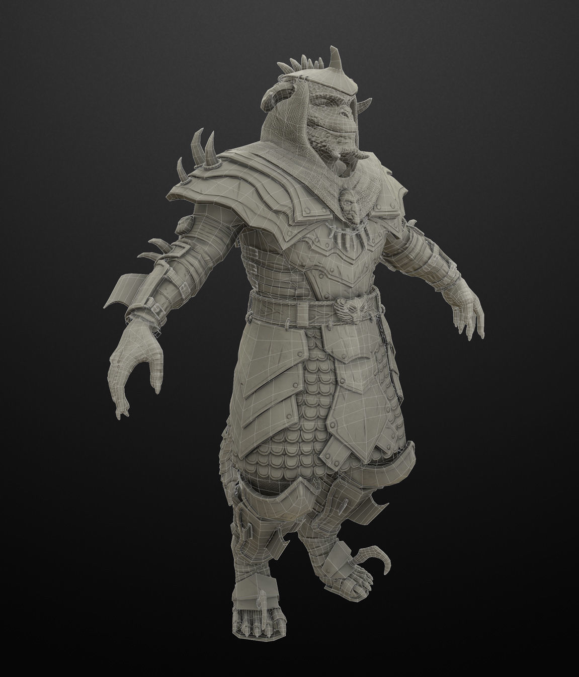 Argonian Shadow Scale Low-poly 3D model_7
