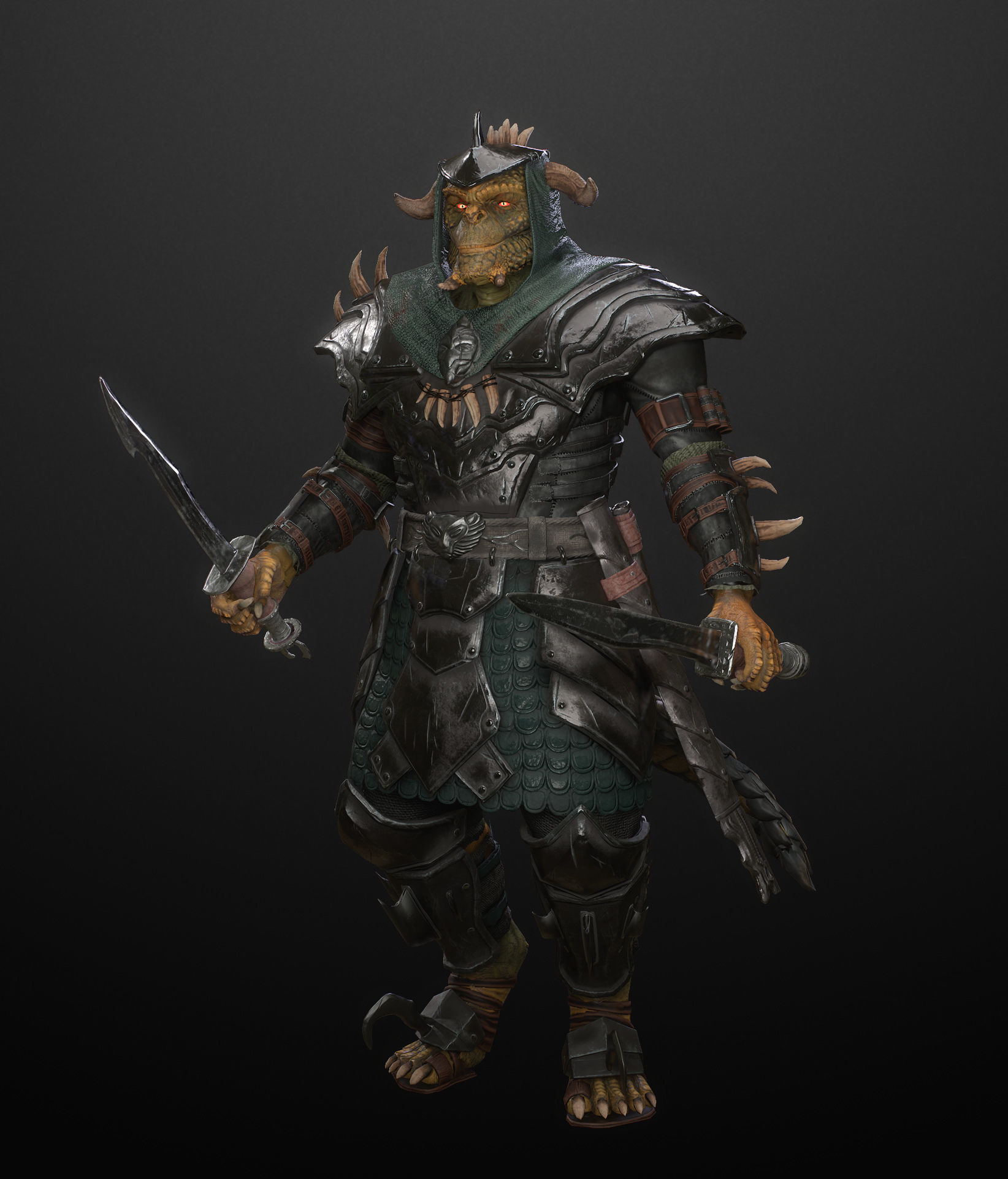 Argonian Shadow Scale Low-poly 3D model_2