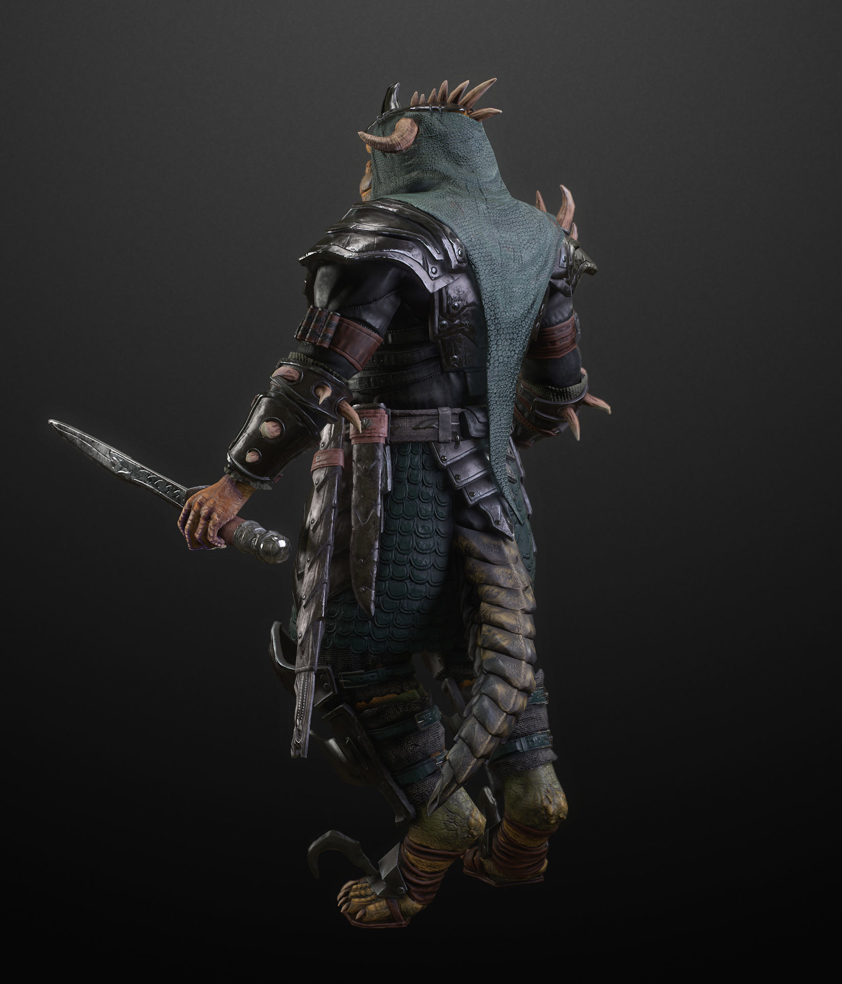 Argonian Shadow Scale Low-poly 3D model_3