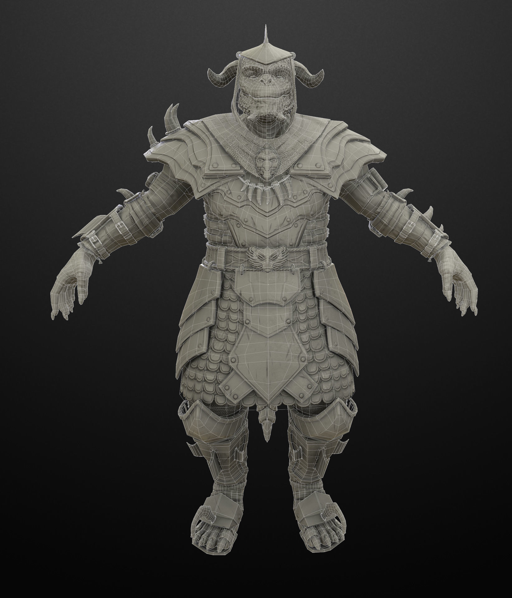 Argonian Shadow Scale Low-poly 3D model_8