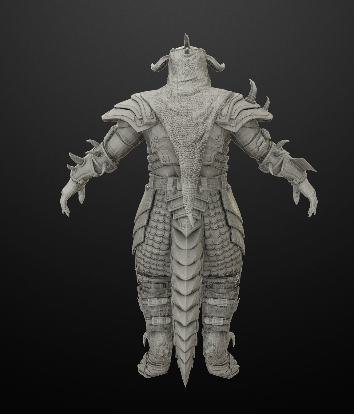 Argonian Shadow Scale Low-poly 3D model_6