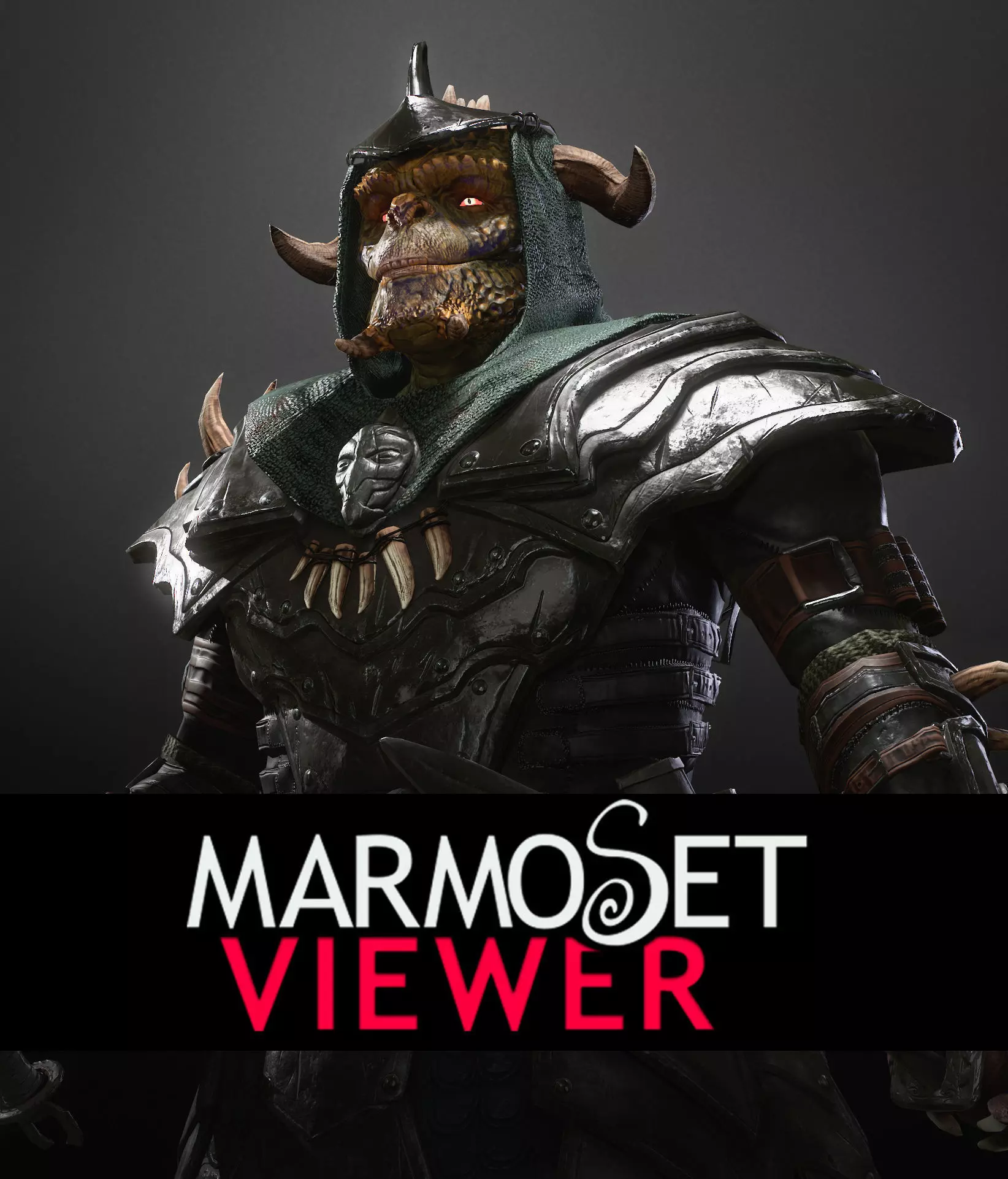 Argonian Shadow Scale Low-poly 3D model_0