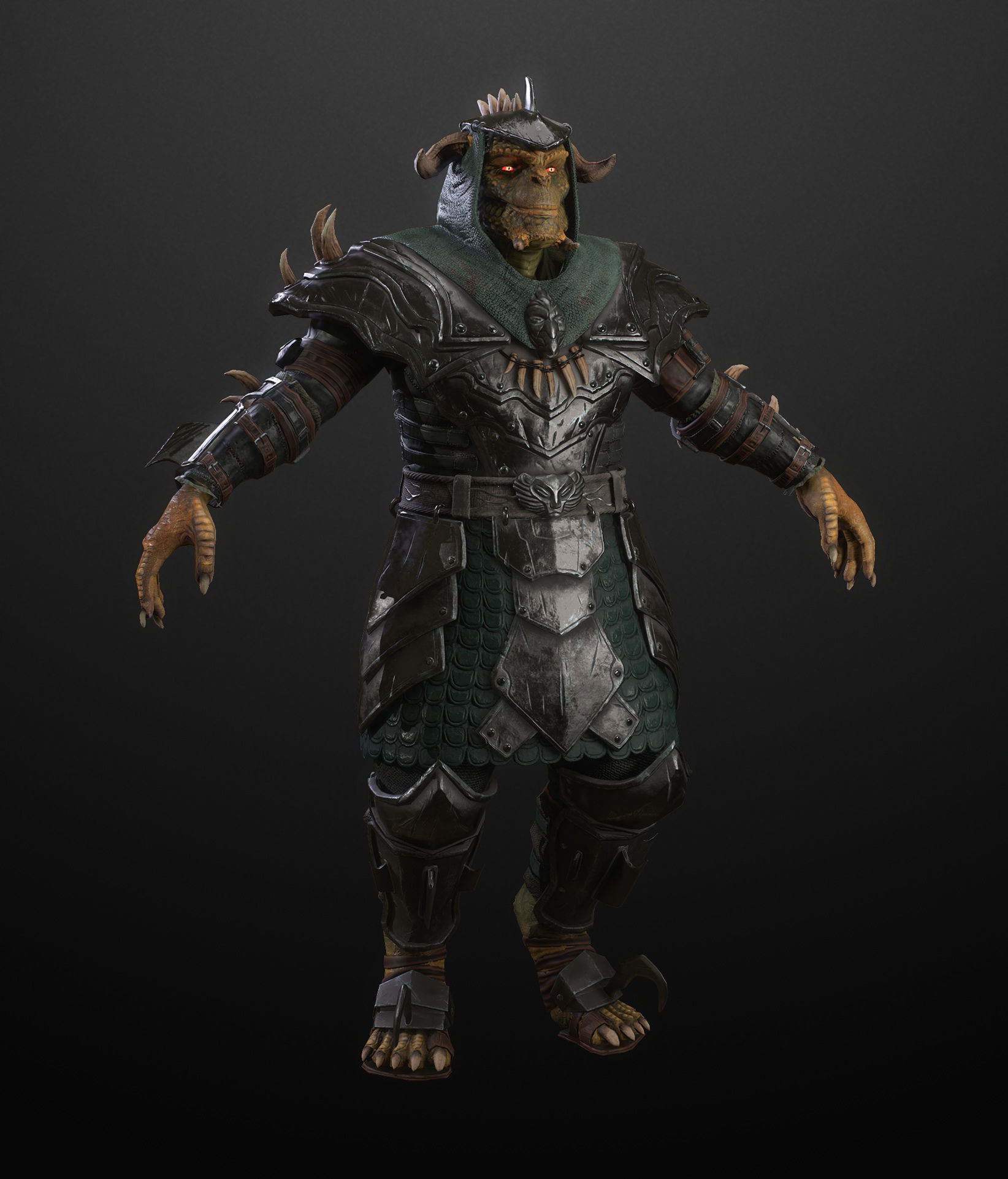 Argonian Shadow Scale Low-poly 3D model_4