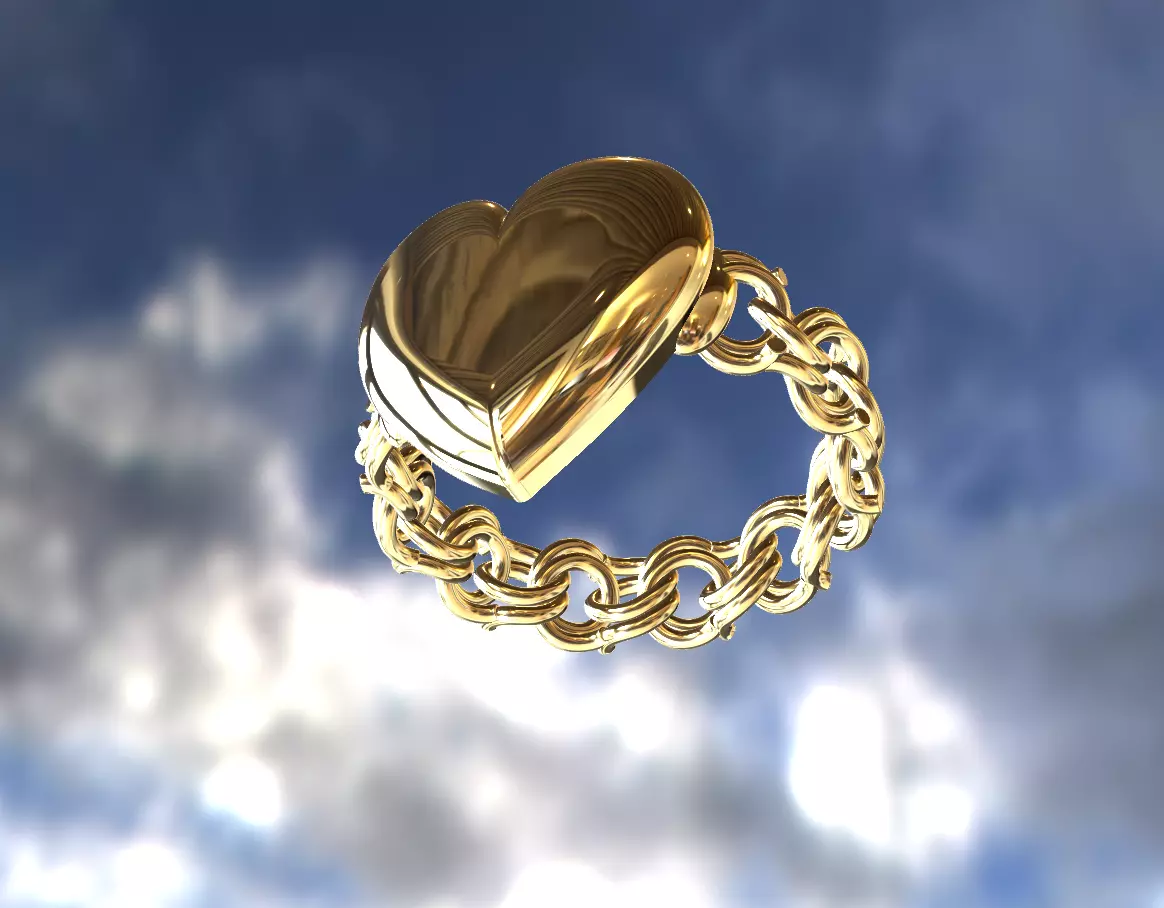 chinesse love ring 3D print model