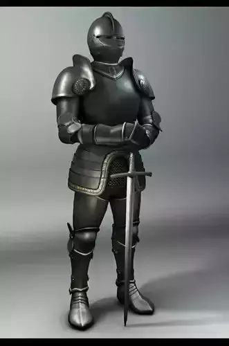 Knight in armor 3D model