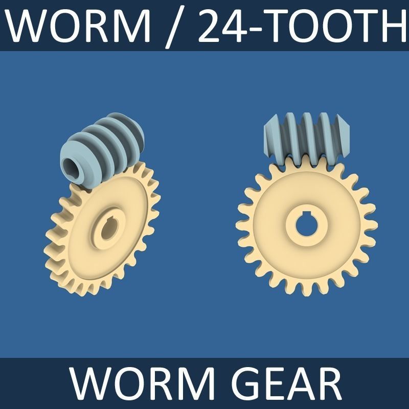Worm Gear Collection 02 3D print model_2