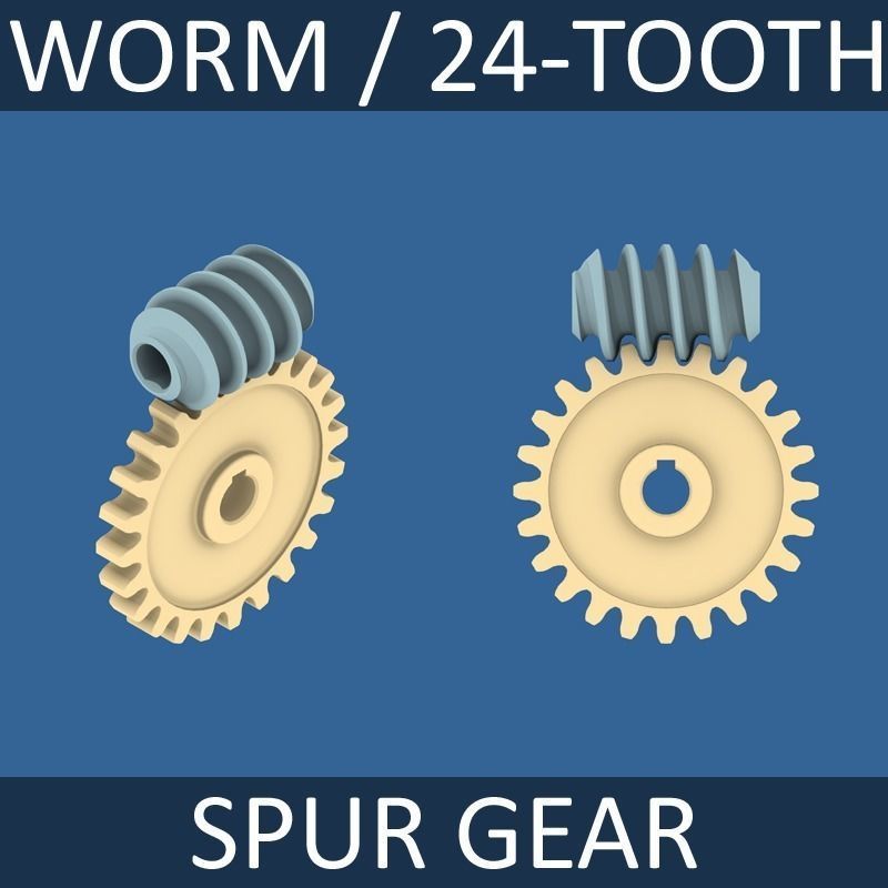 Worm Gear Collection 02 3D print model_5