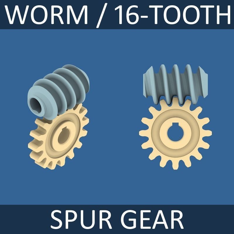 Worm Gear Collection 02 3D print model_4