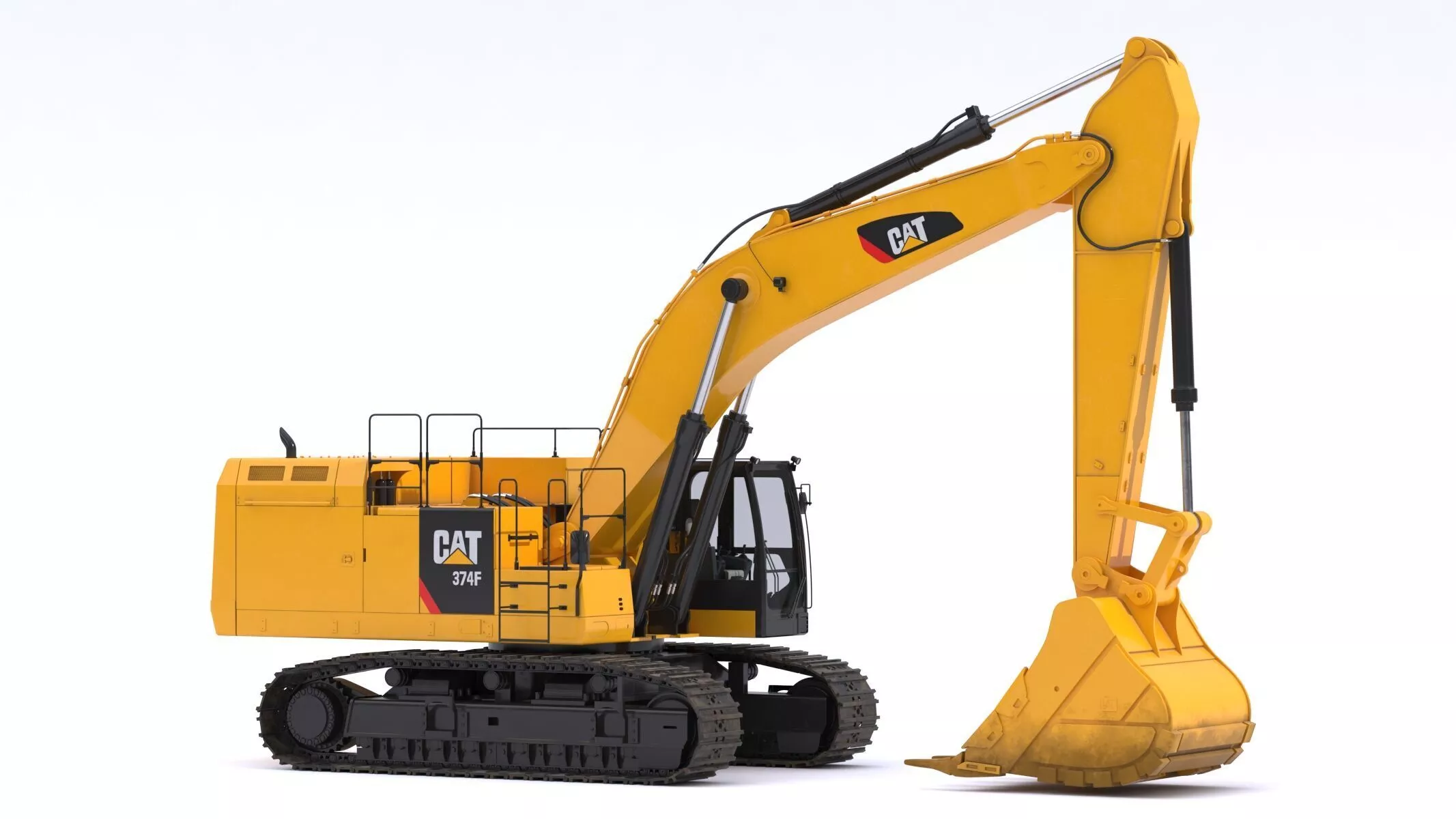 CAT Large Excavator 374F L Hydraulic Dirty 3D model