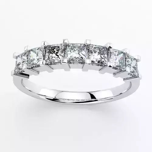 Princess-Cut 7 Diamonds Ring