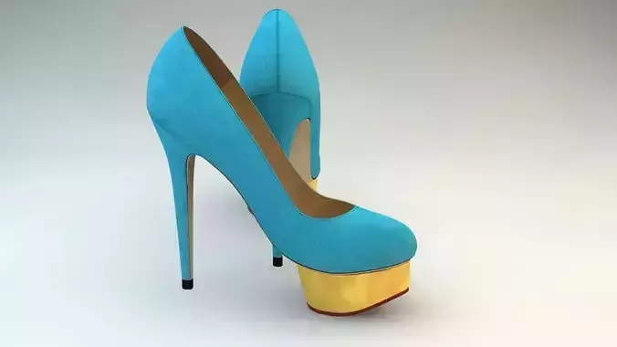 Women shoes 1 Low-poly 3D model