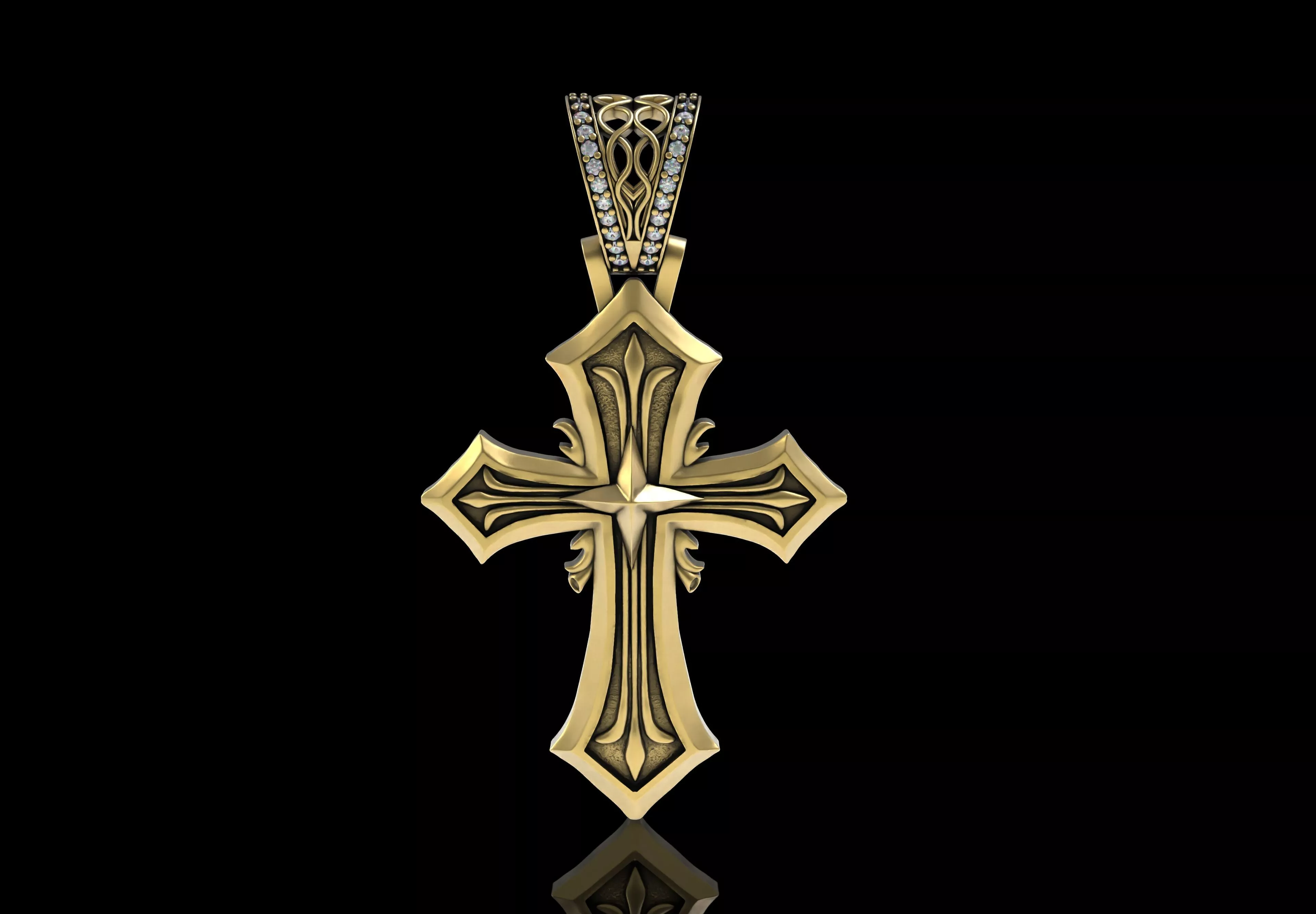 Unique Cross Pendant 3D print model