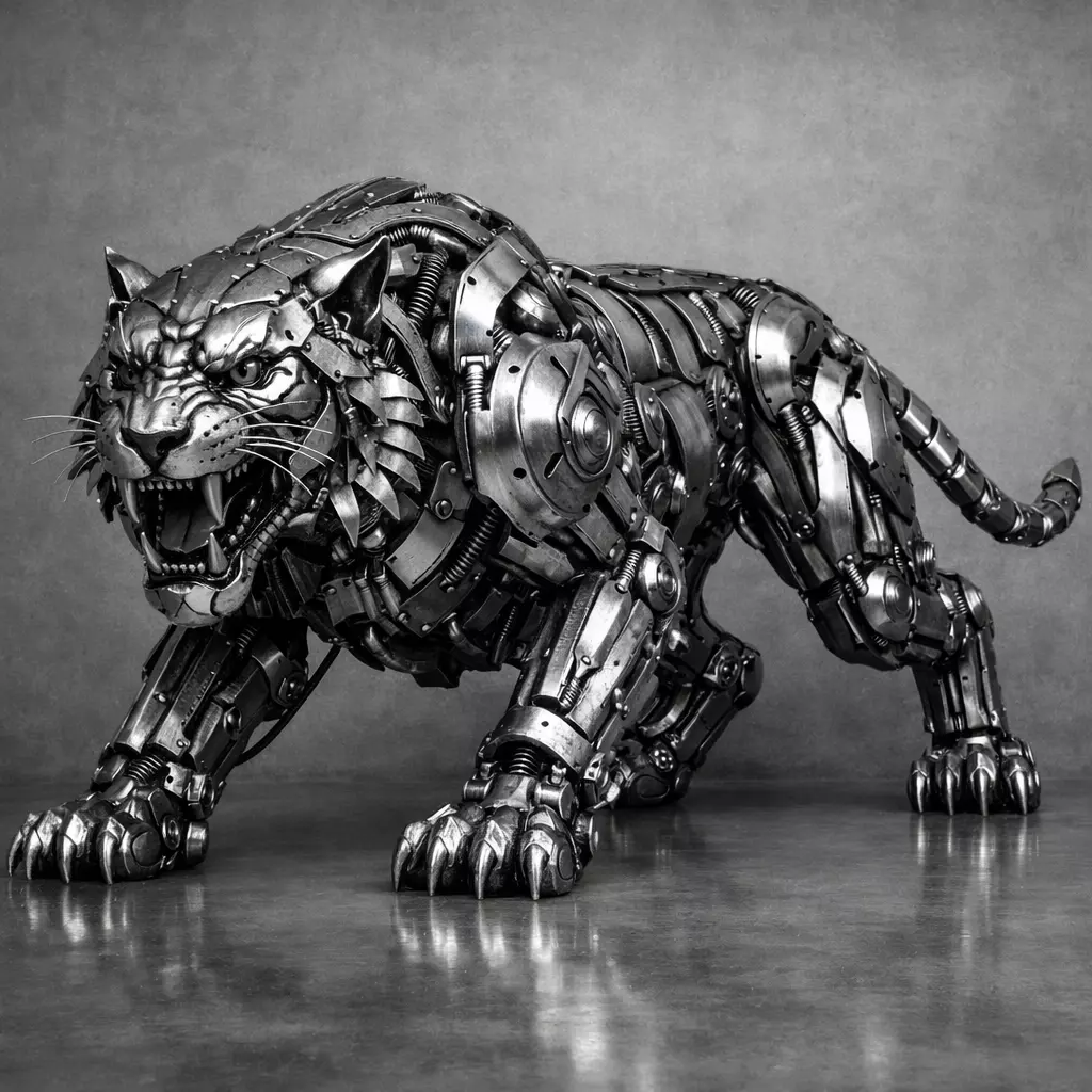 Cybernetic Tiger Mechanical Predator 3D print model