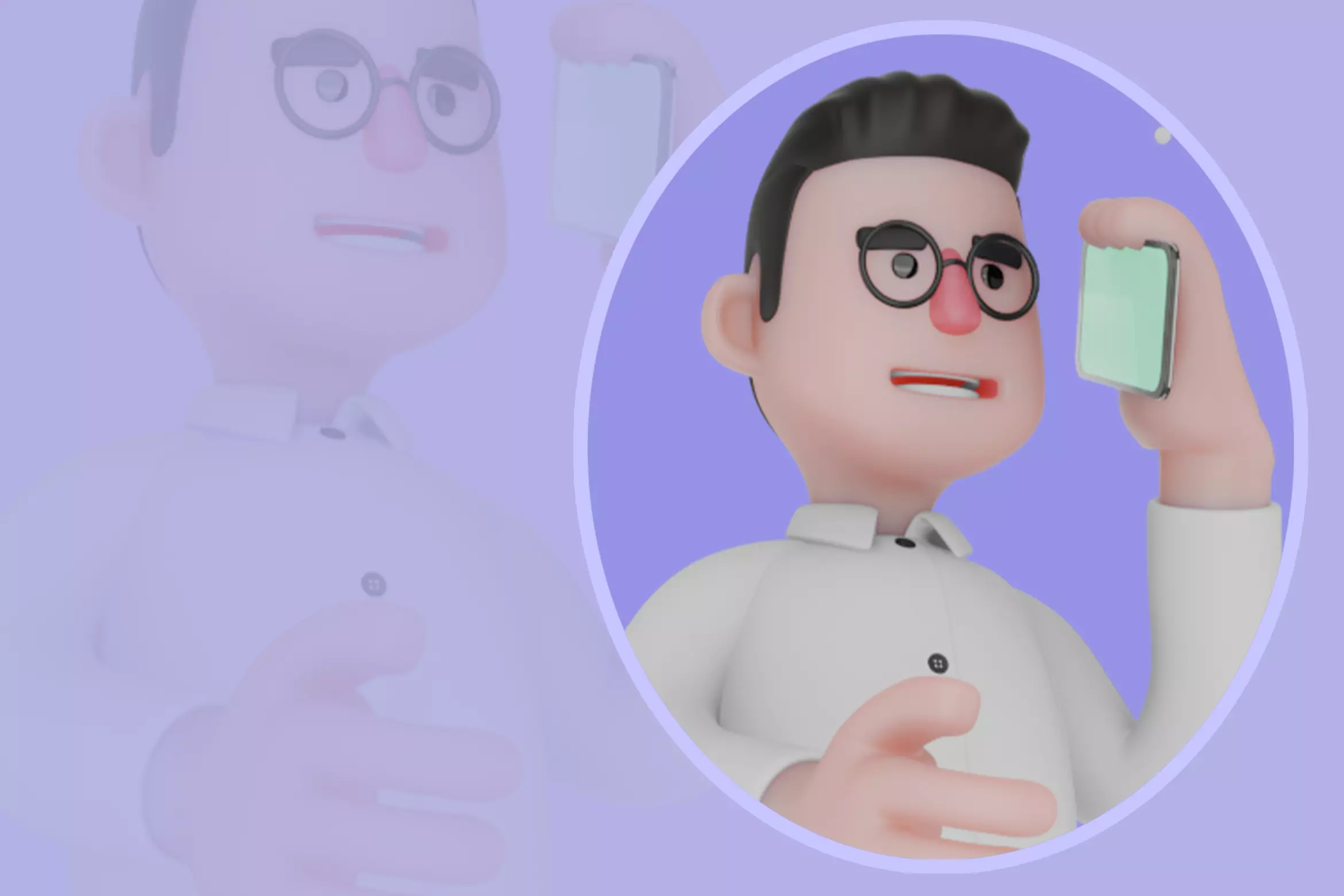 Stylized 3D Cartoon Counselor - Video Call Pose 3D model