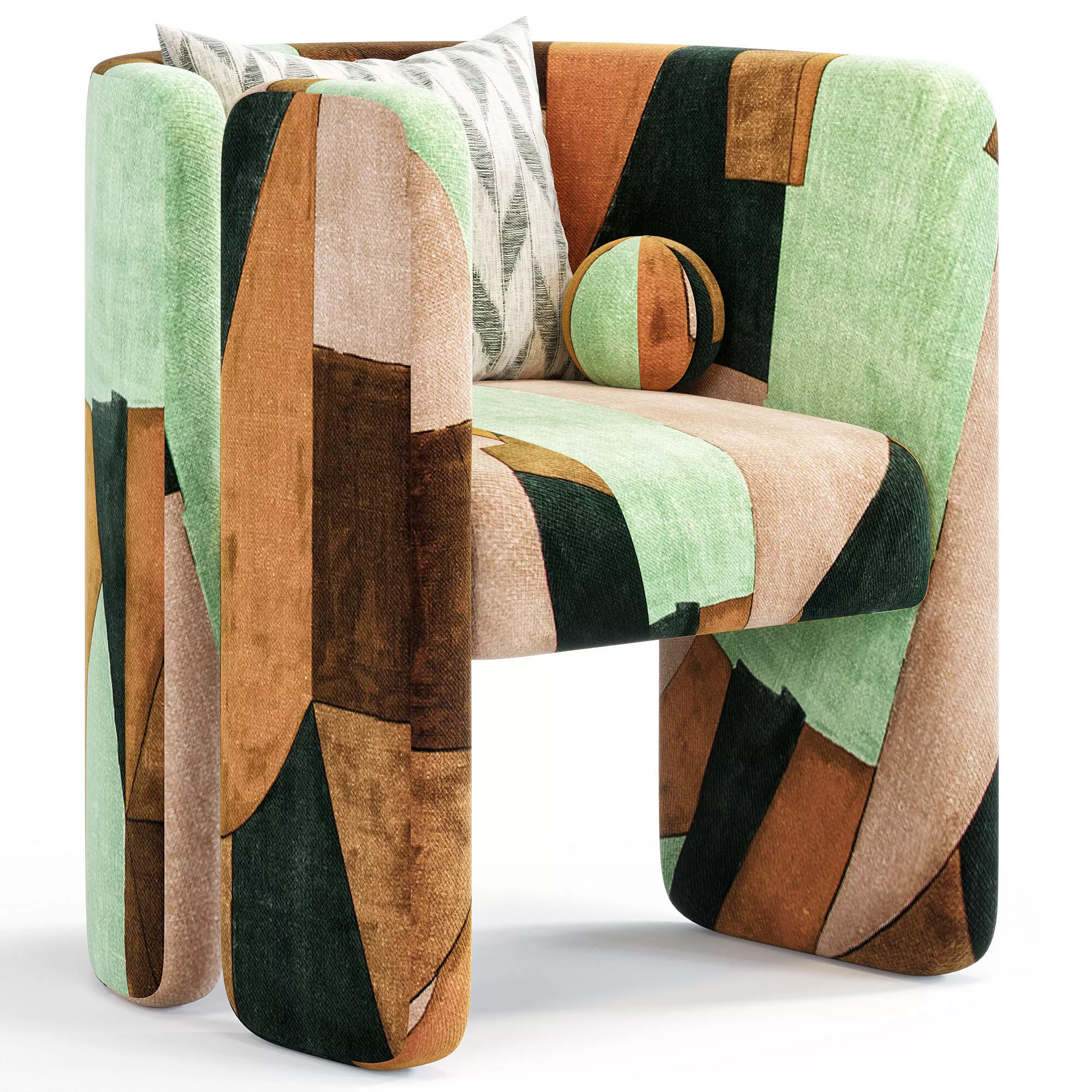 Fairfax Armchair By Kelly Wearstler Low-poly 3D model