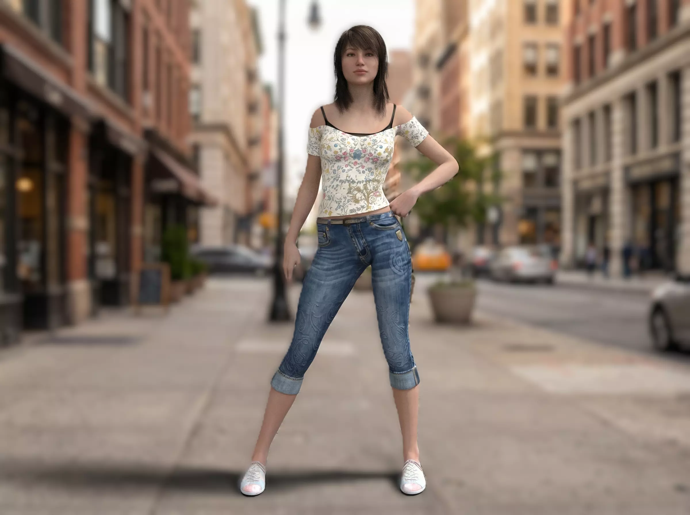 Girl rigged Free low-poly 3D model
