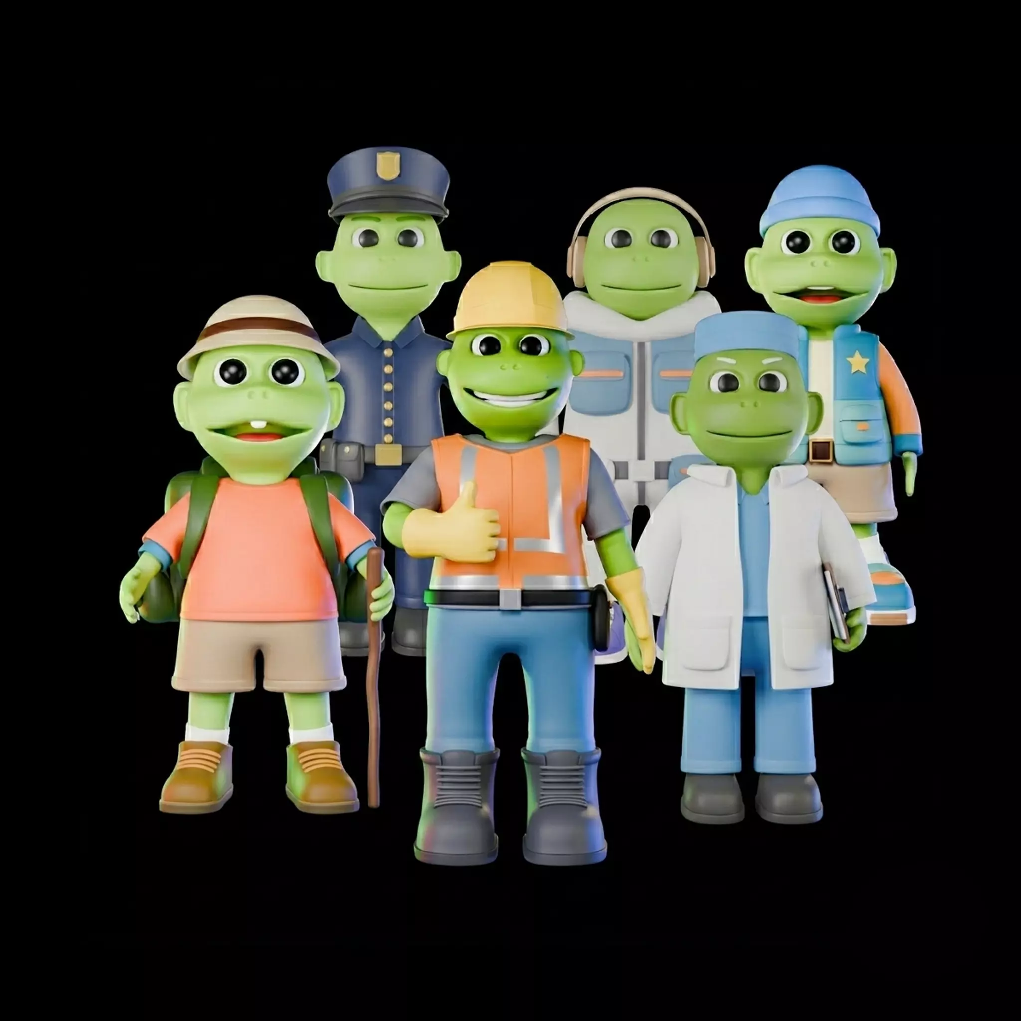 Cute Turtle Character Pack | CGTrader
