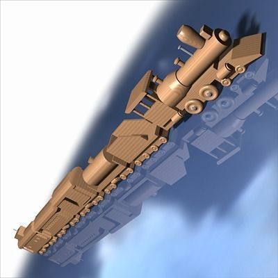 Wooden Train Toy 3D model_4