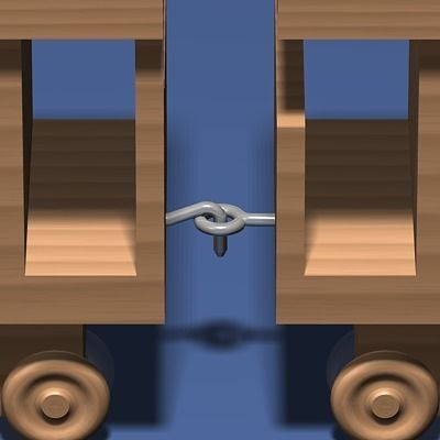 Wooden Train Toy 3D model_12