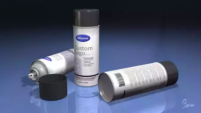 Aerosol Spray Can with Editable Text