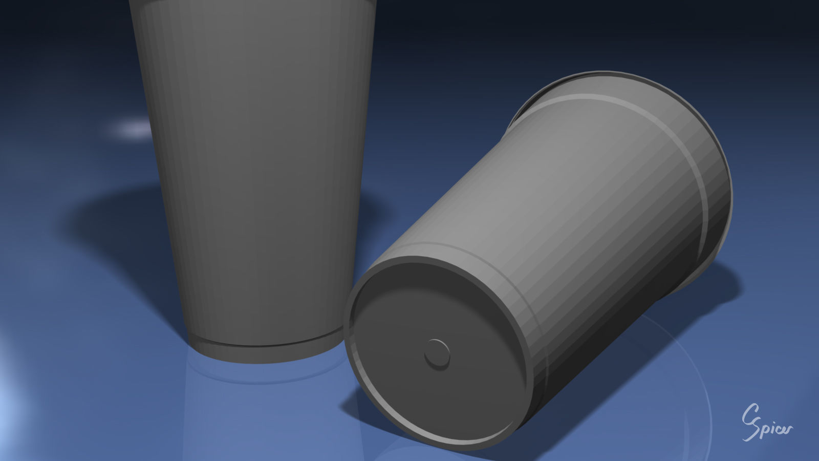 Styrofoam Cup with Plastic Lid and Straw 3D model_8