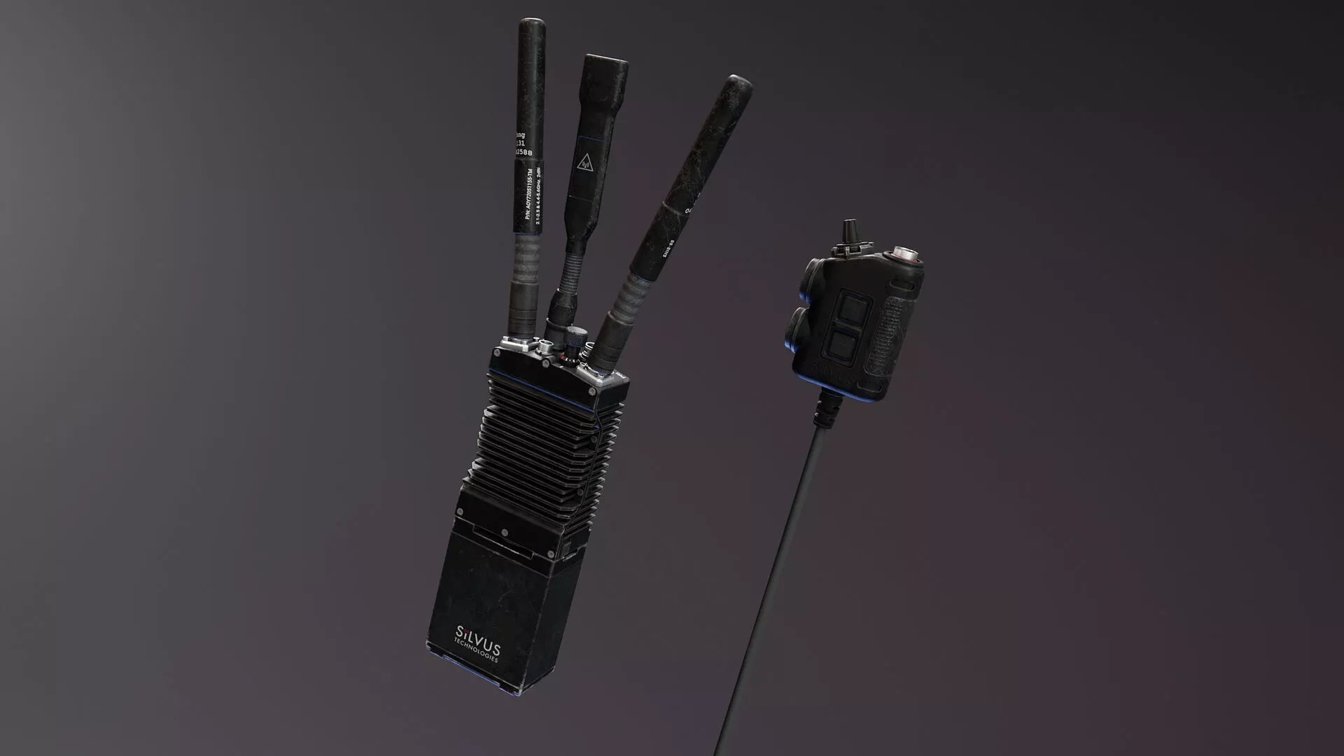 SC4200 PRC169 Radio with Dual PTT Controller Low-poly 3D model