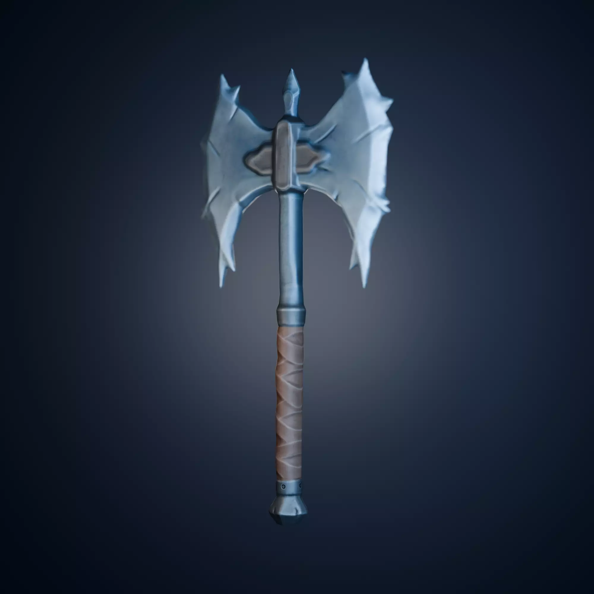 Low-Poly Fantasy Battle Axe 3D Model Low-poly 3D model