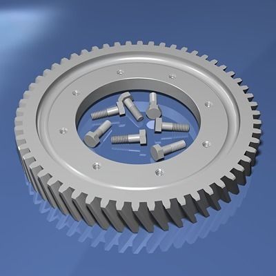 Automobile Differential Gearbox 3D model_9