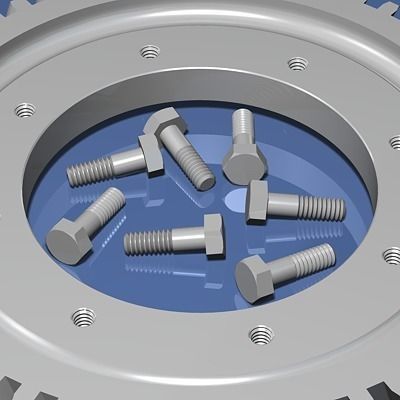 Automobile Differential Gearbox 3D model_12