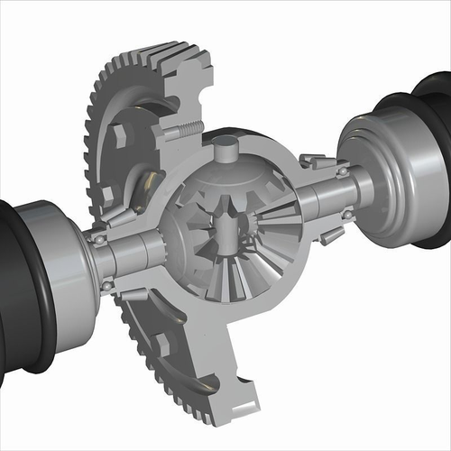 Automobile Differential Gearbox 3D model