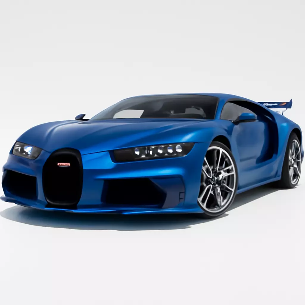 Electric Blue Luxury Hypercar 3D model