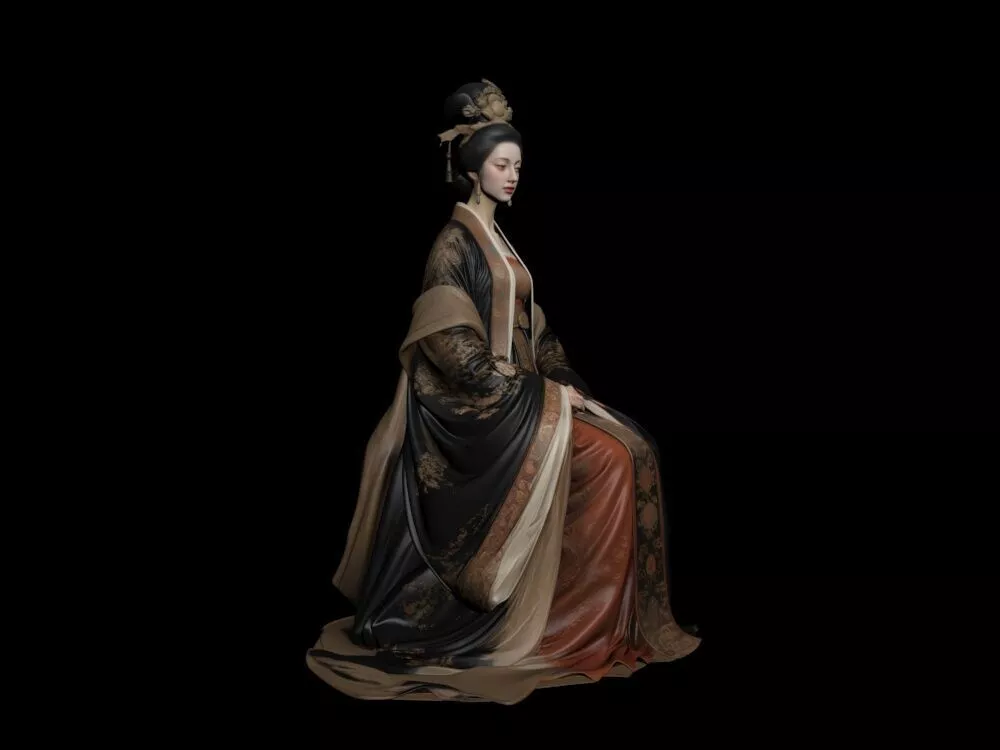 Ancient Chinese noble ladies 3D model