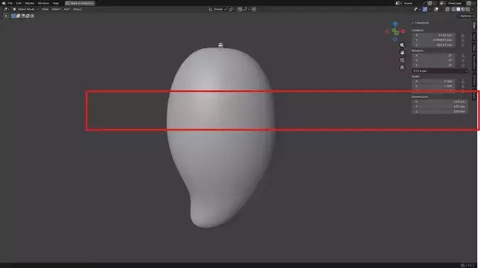 Mango 3D print model 2