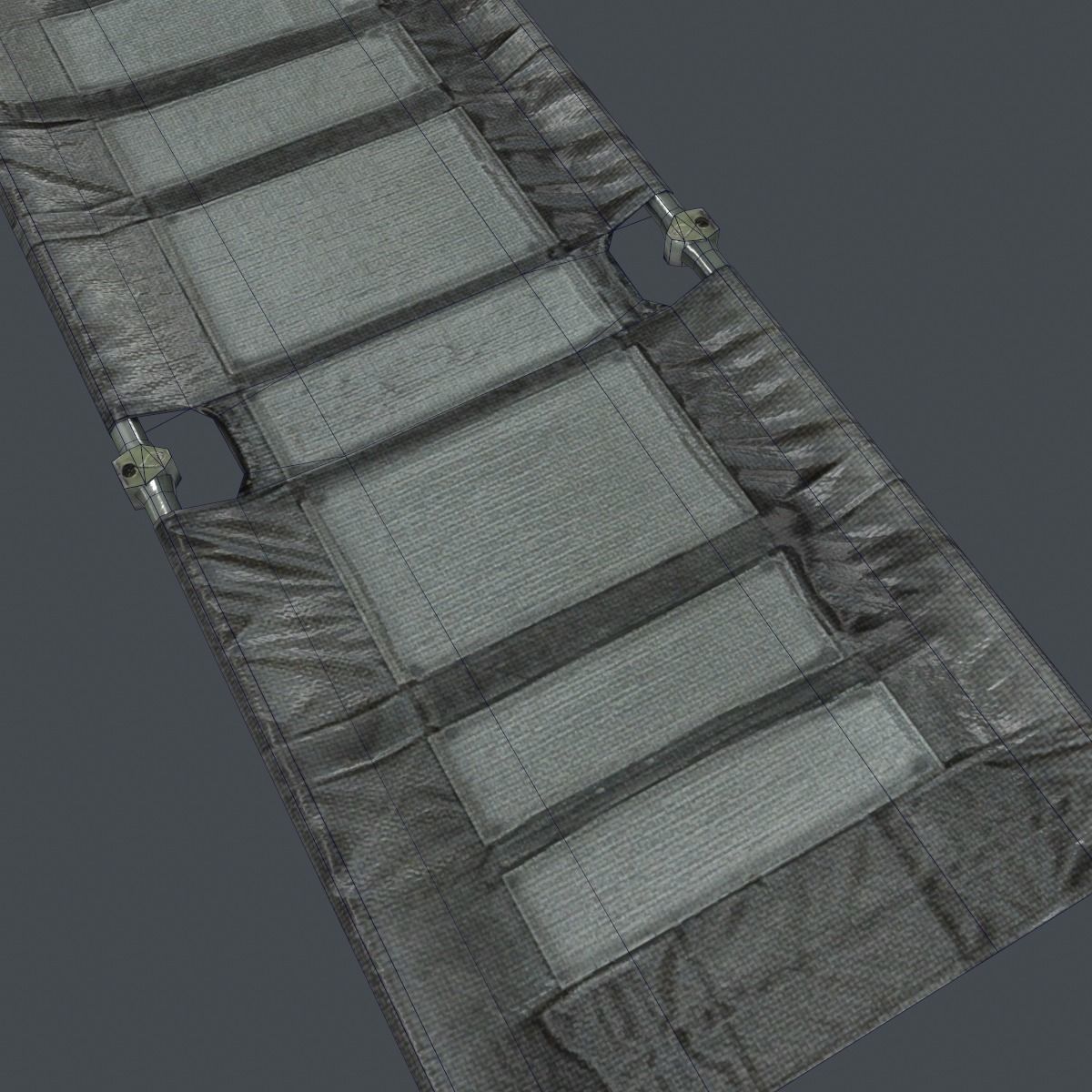 Military Medical Stretcher Low Poly Low-poly 3D model_1