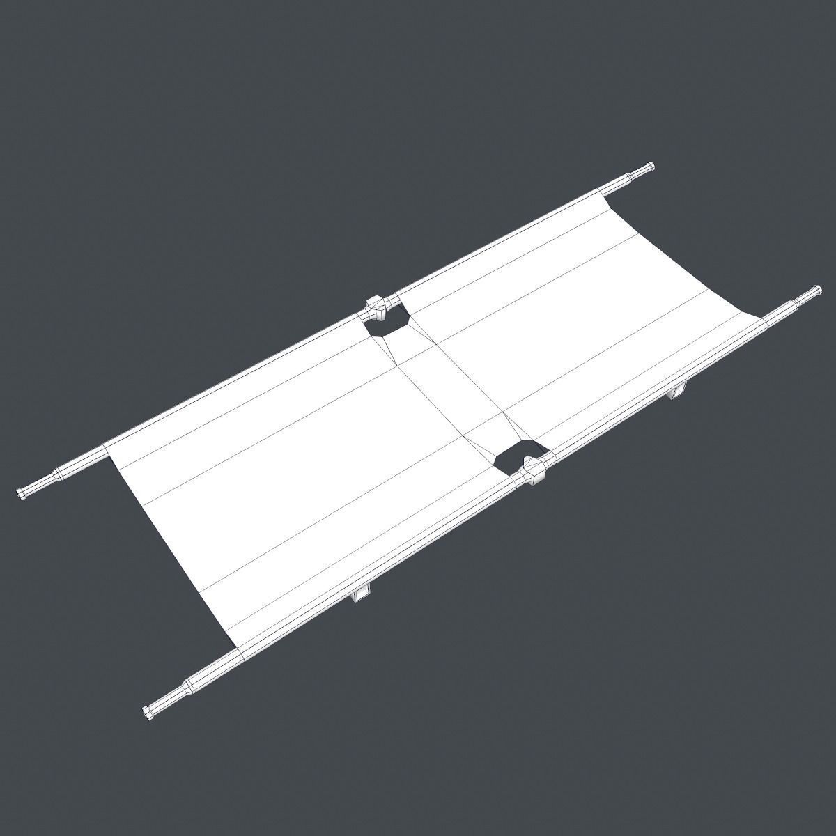 Military Medical Stretcher Low Poly Low-poly 3D model_4