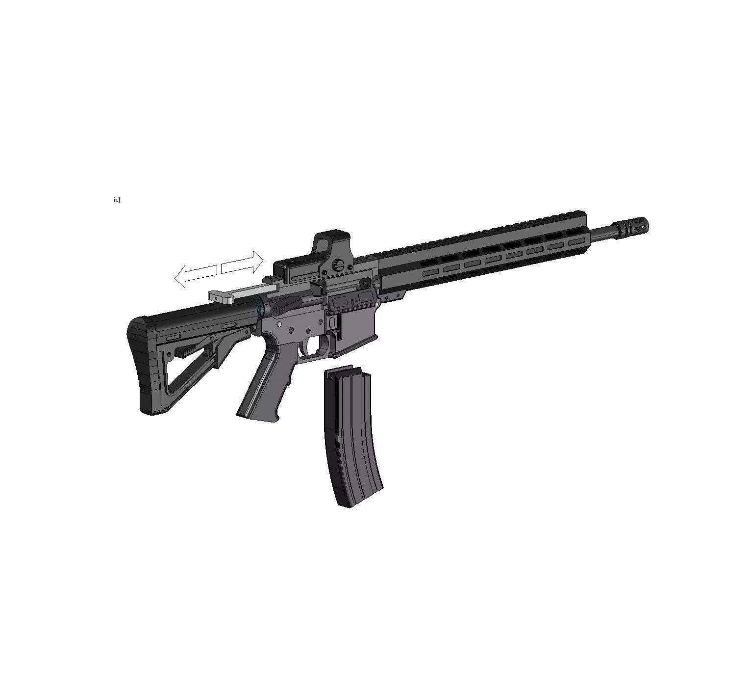 AR 15 TOY AND TABLETOP DECOR 3D print model
