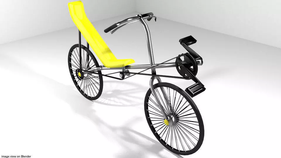 Bicycle - Recumbent 3D model_0