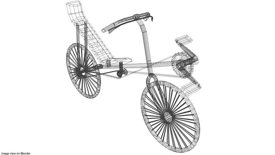 Bicycle - Recumbent 3D model_3