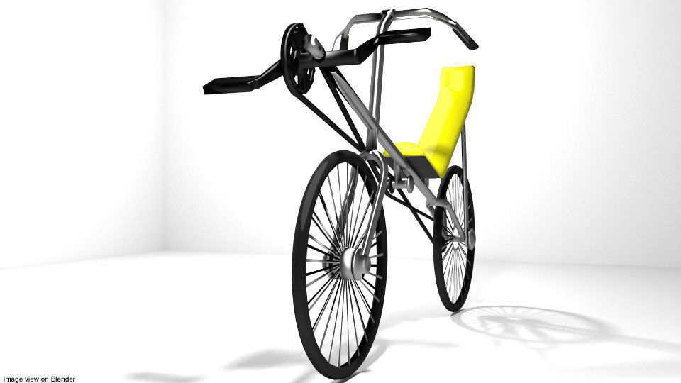 Bicycle - Recumbent 3D model_2
