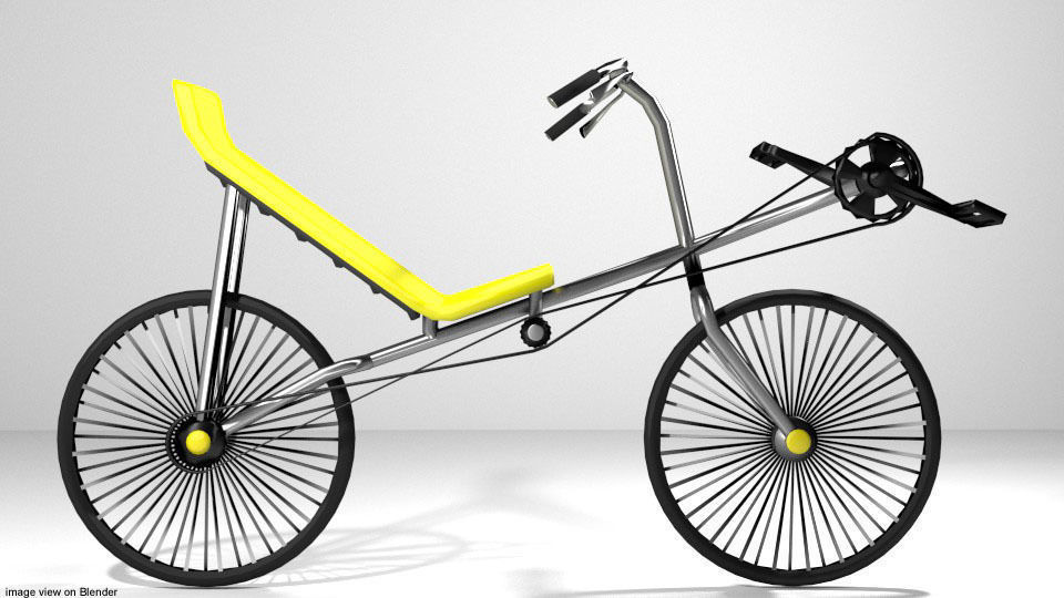 Bicycle - Recumbent 3D model_1