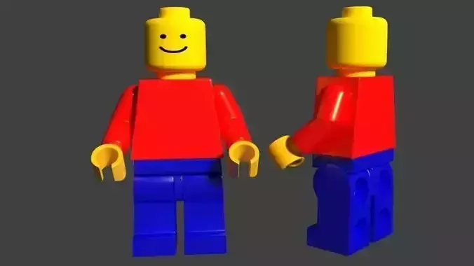 Lego Man Minifig  Low-poly 3D model
