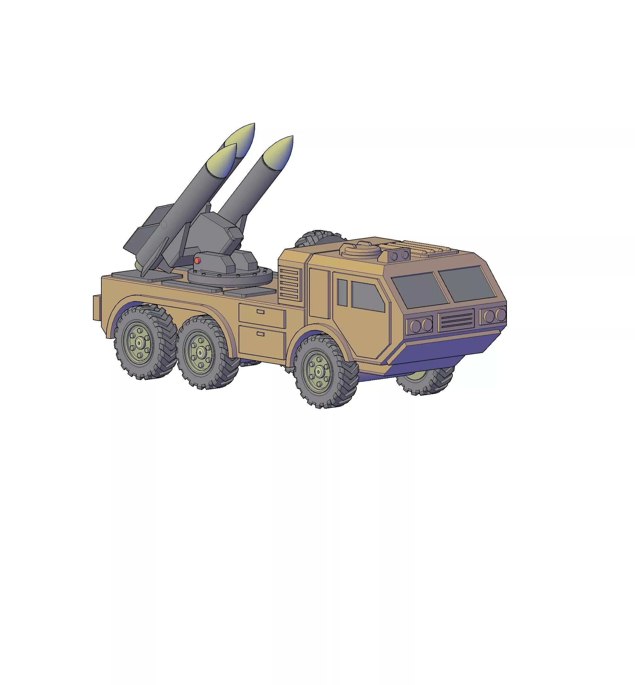 MISSILE TRUCK 3D print model