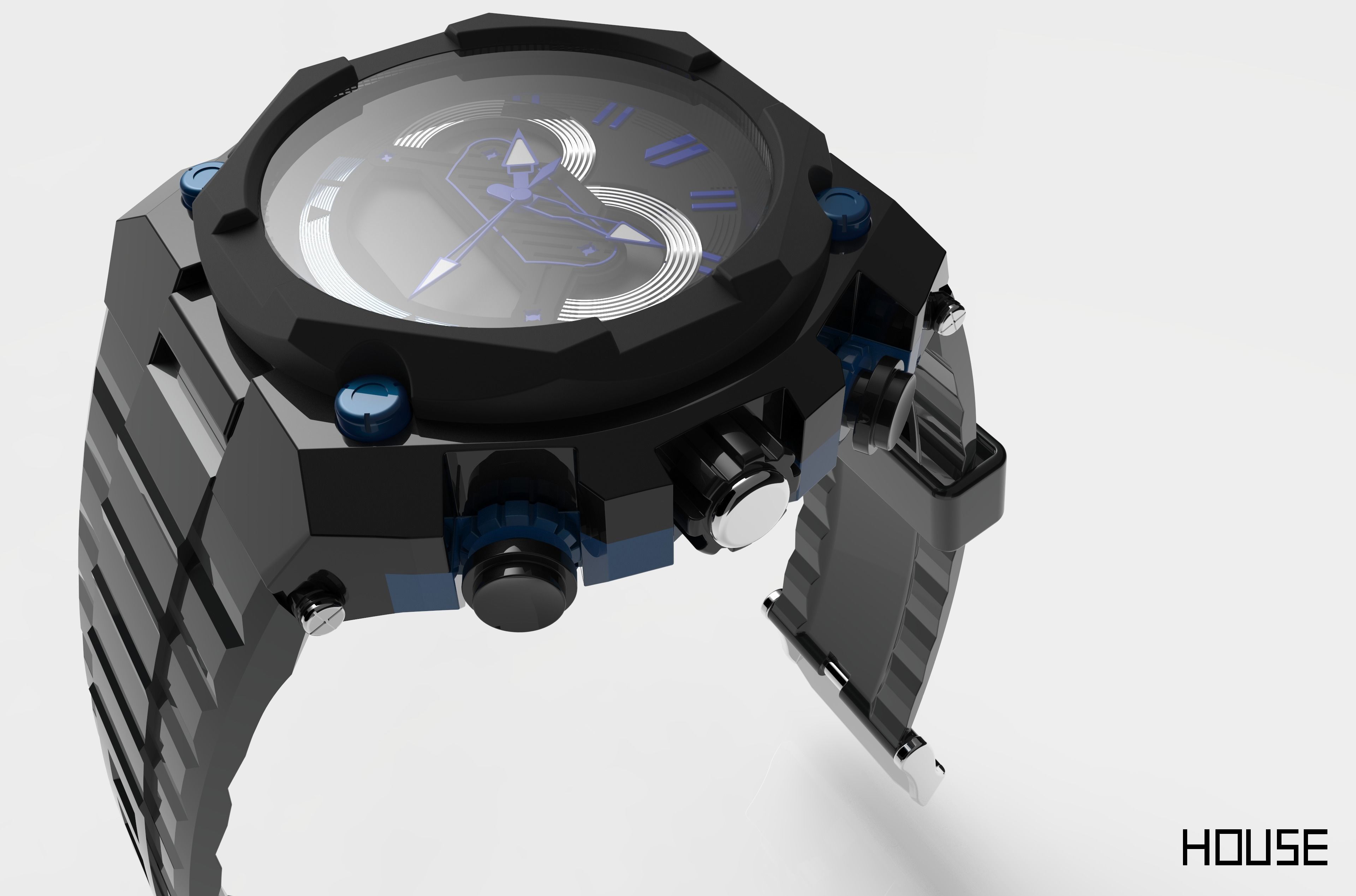watch two watches 3D model_3