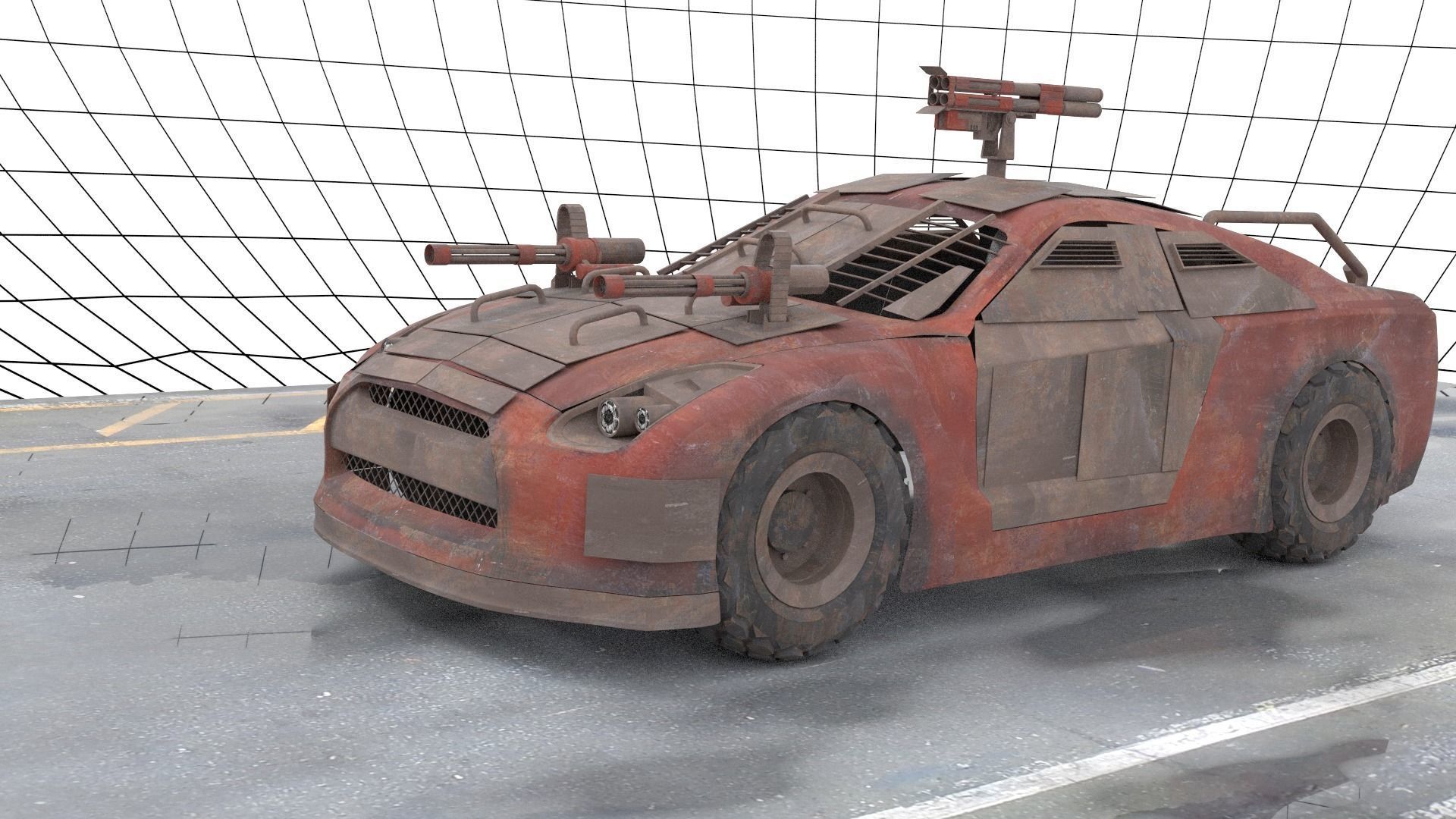 Apocalyptic GT-R 3D model_3