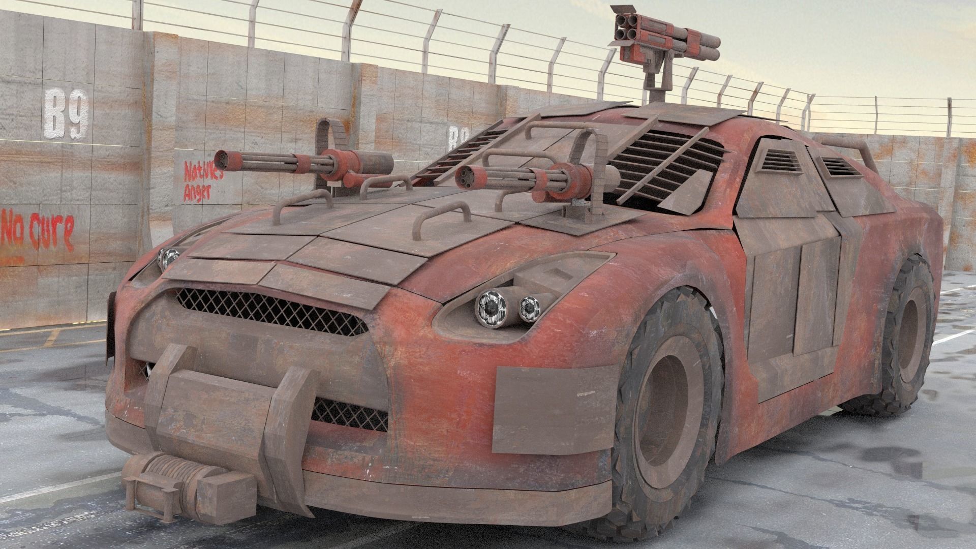 Apocalyptic GT-R 3D model_1